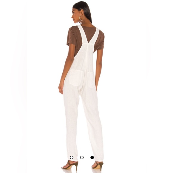 We Wore What ~ Basic Linen Overalls in white - Picture 10 of 12